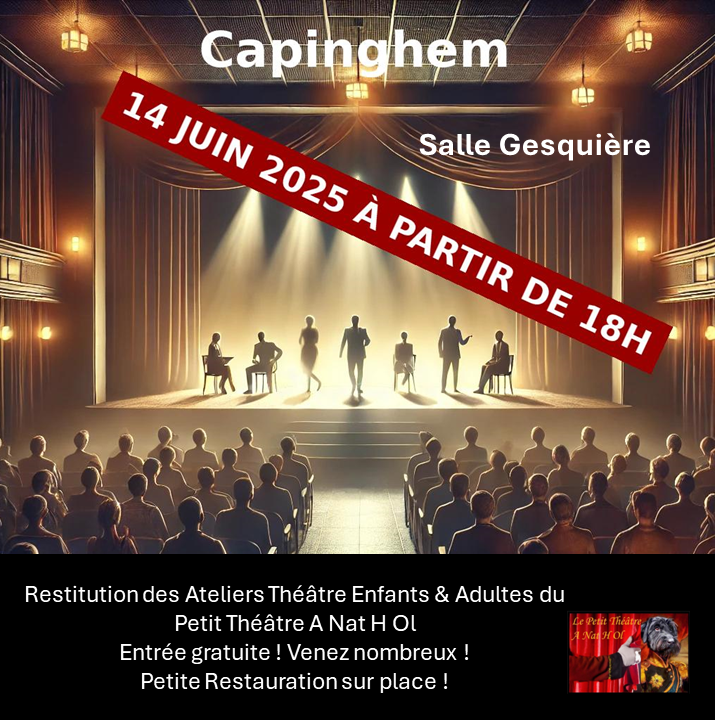 Affiche de la restitution des ateliers théâtre 2025